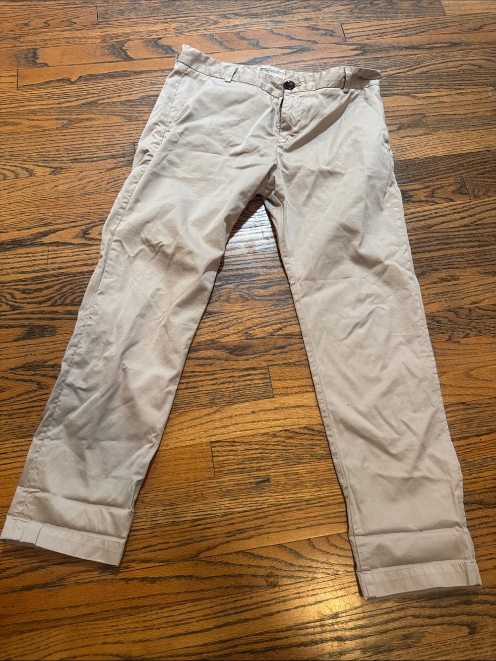 Current/Elliott Women's Straight-Leg Trousers in Light Beige